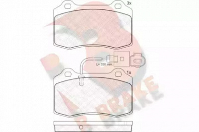 R BRAKE rb1636 -  Комплект тормозных колодок, дисковый тормоз
